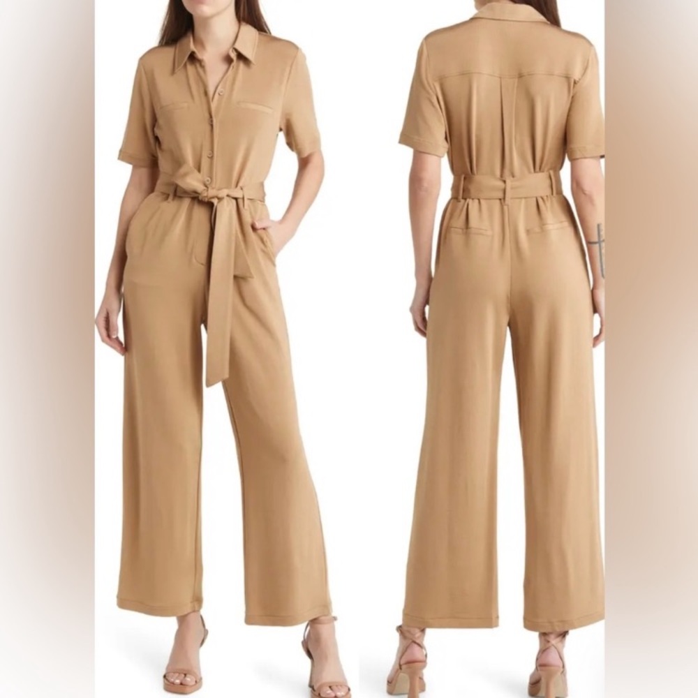 & Other Stories Belted Knit Jumpsuit
